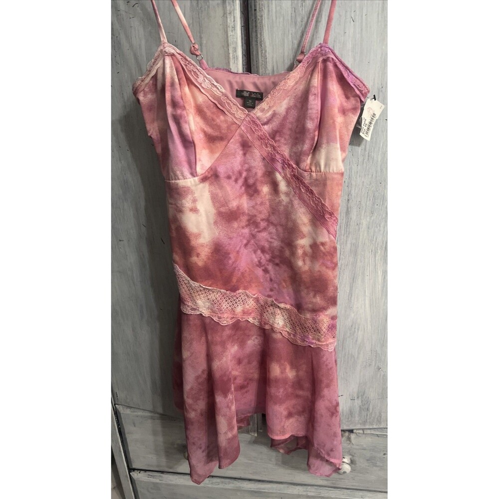 Wild fable tie-dye dress lace Whimsygoth Cottage Core Vintage Romance Y2K